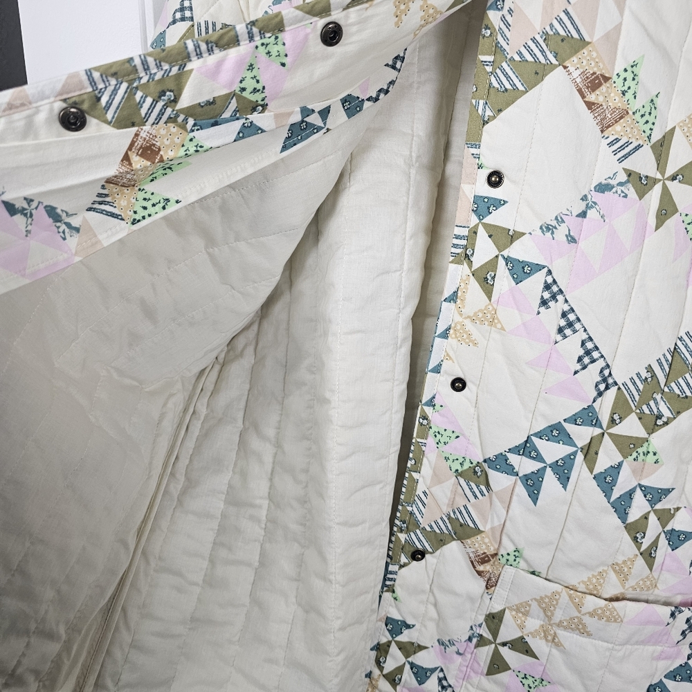 Universal Thread Multicolor Patchwork Quilted Jac… - image 4